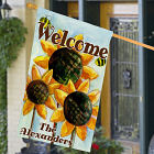 Personalized Sunflower Welcome House Flag 83055972L